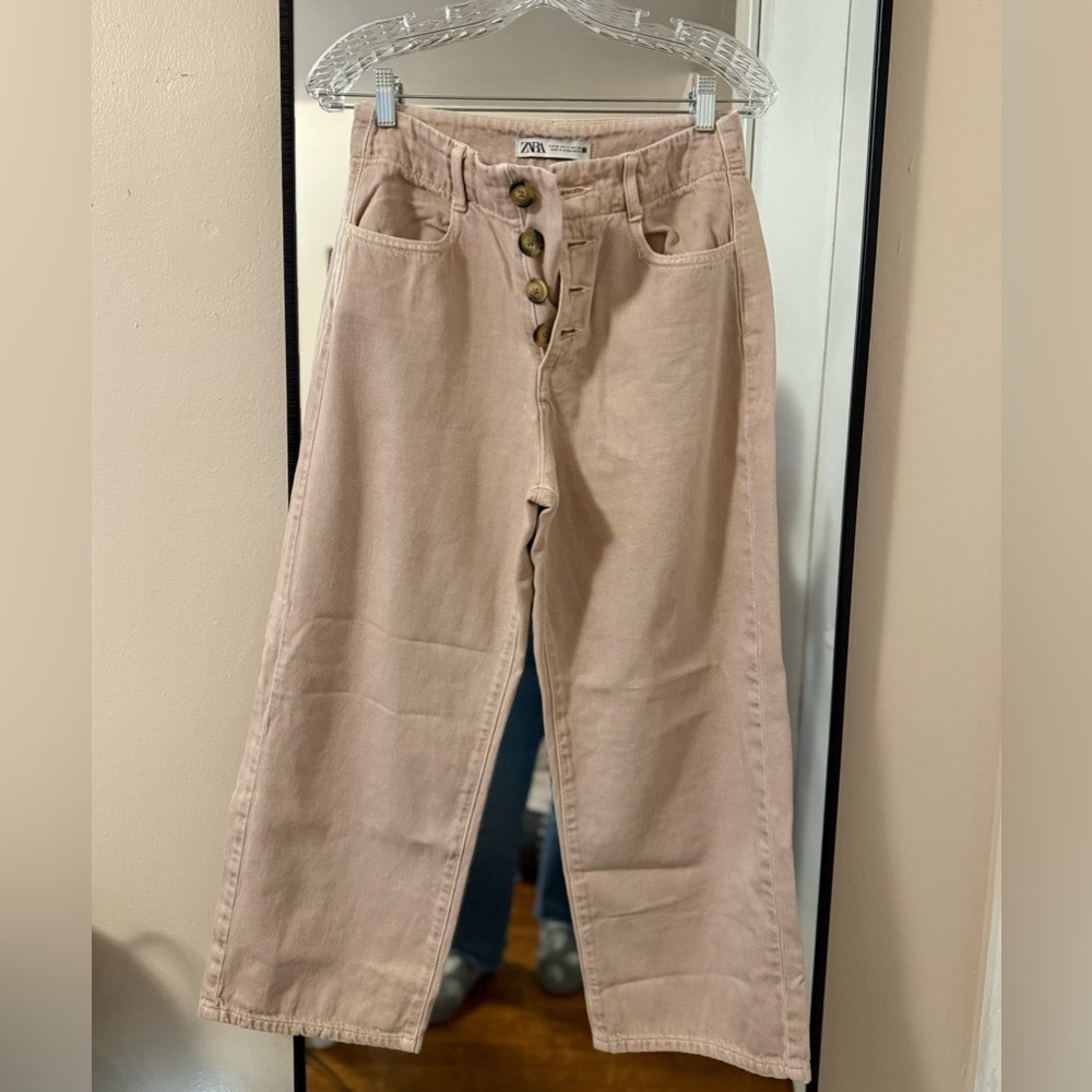 Zara pastel pink high waisted pants